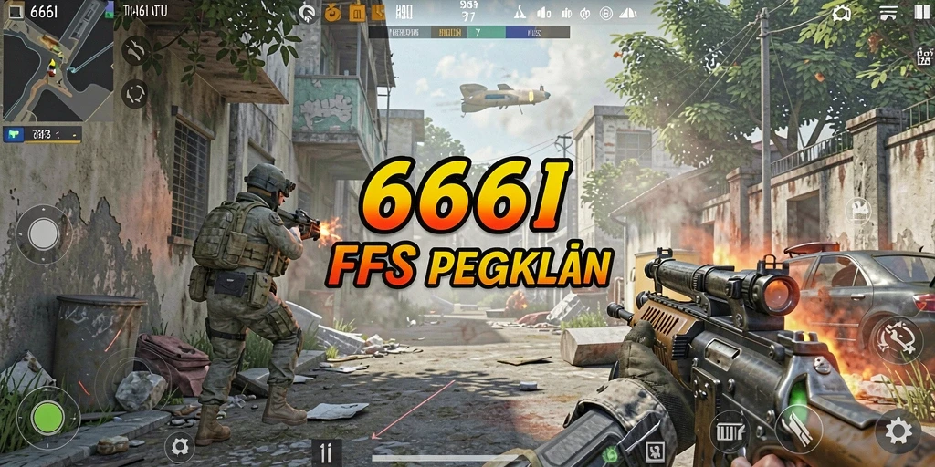 Gameplay mendebarkan dalam 666I dengan pertempuran FPS intens.