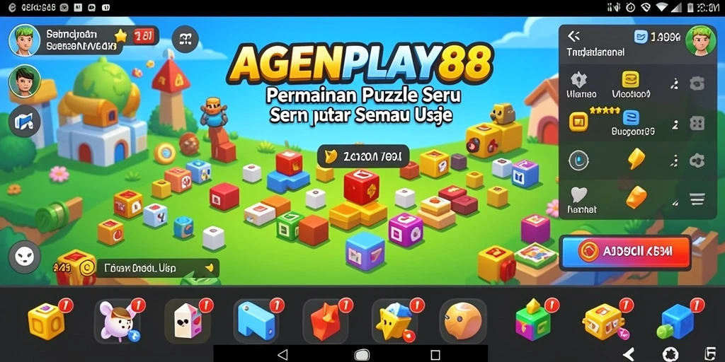 Screenshot AGENPLAY88 menunjukkan tantangan Puzzle yang menarik dan menyegarkan.