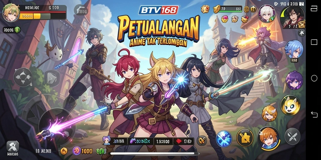 Tampilan gameplay BTV168 yang penuh warna dan dinamis.