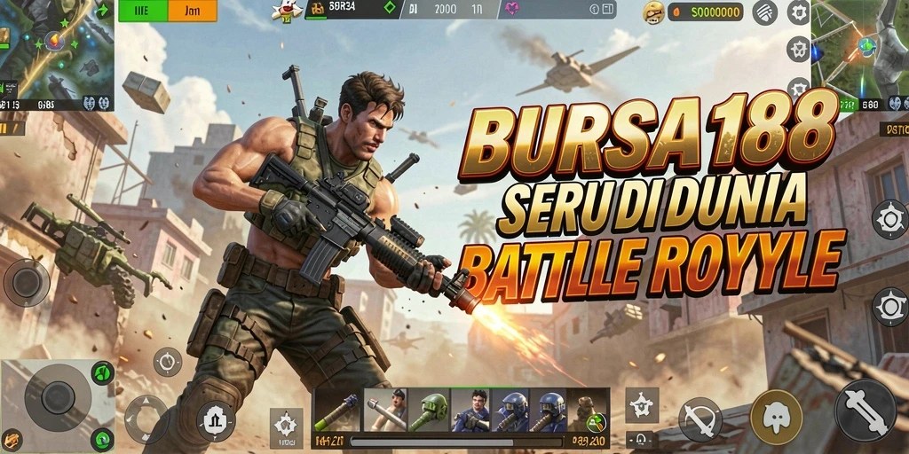 Gameplay mendebarkan di arena Battle Royale BURSA188.