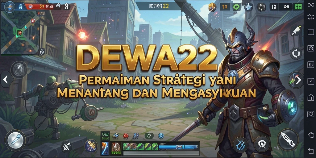 Screenshot gameplay DEWA22 menunjukkan strategi dan pertempuran yang intens.