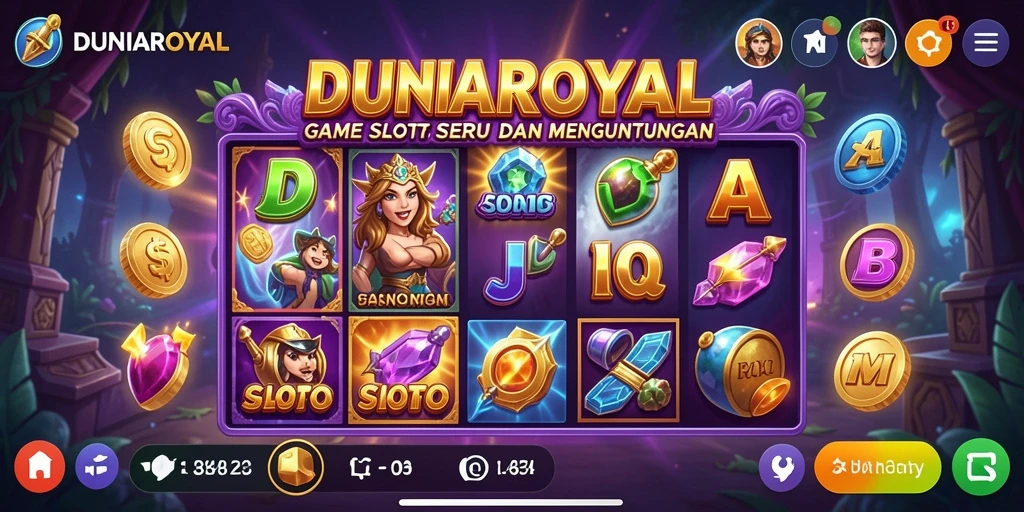Tampilan gameplay DUNIAROYAL yang menarik dan penuh warna.