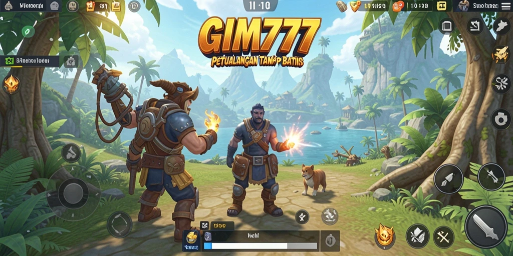 Tangkapan layar gameplay GIM777 menampilkan petualangan seru di dunia terbuka.