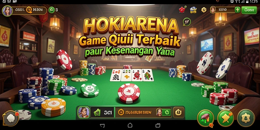 Tampilan seru dari gameplay QiuQiu HOKIARENA.