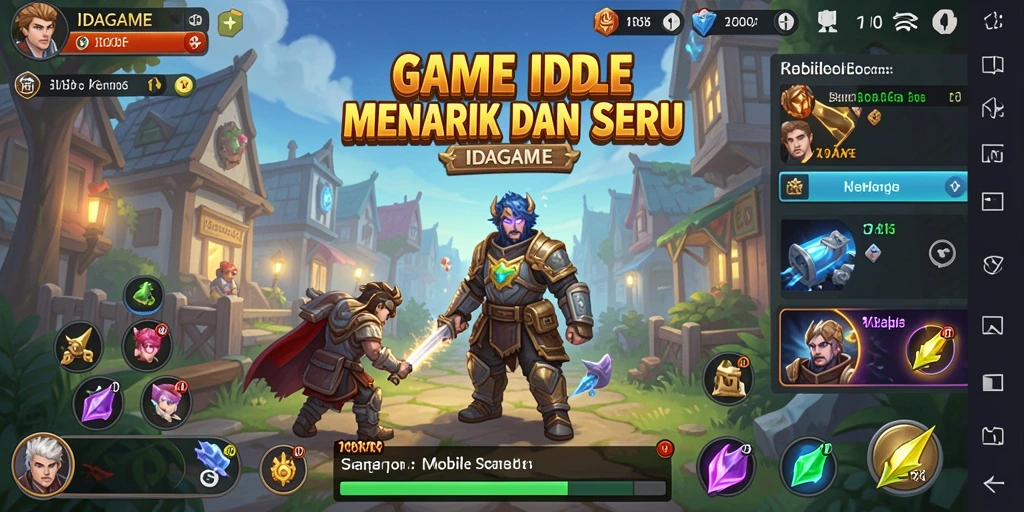 Screenshot utama IDAGAME menampilkan gameplay Idle yang menarik dan interaktif.