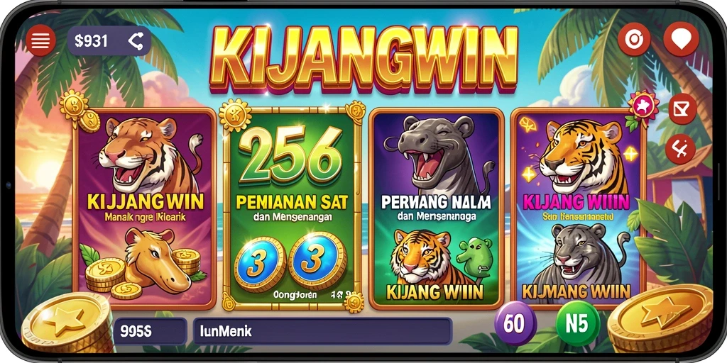 Tangkapan layar permainan KIJANGWIN menunjukkan fitur slot yang menawan.