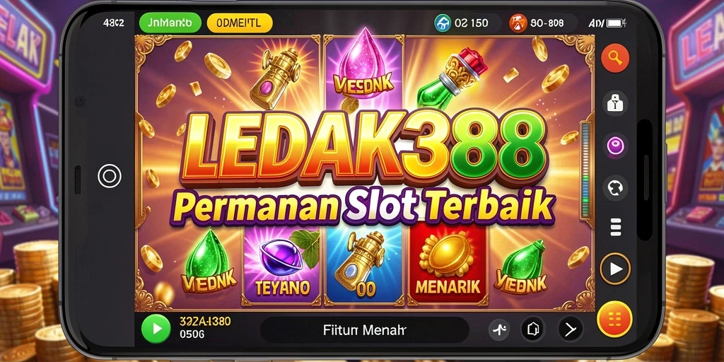 Tampilan gameplay Slot LEDAK388 yang menarik dan penuh warna.