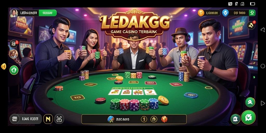 Tampilan gameplay Live Casino LEDAKGG dengan dealer profesional.