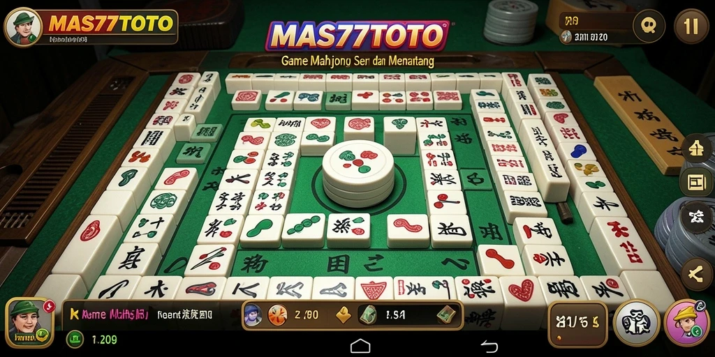 Tampilan gameplay seru dalam MAS77TOTO yang menunjukkan strategi Mahjong.