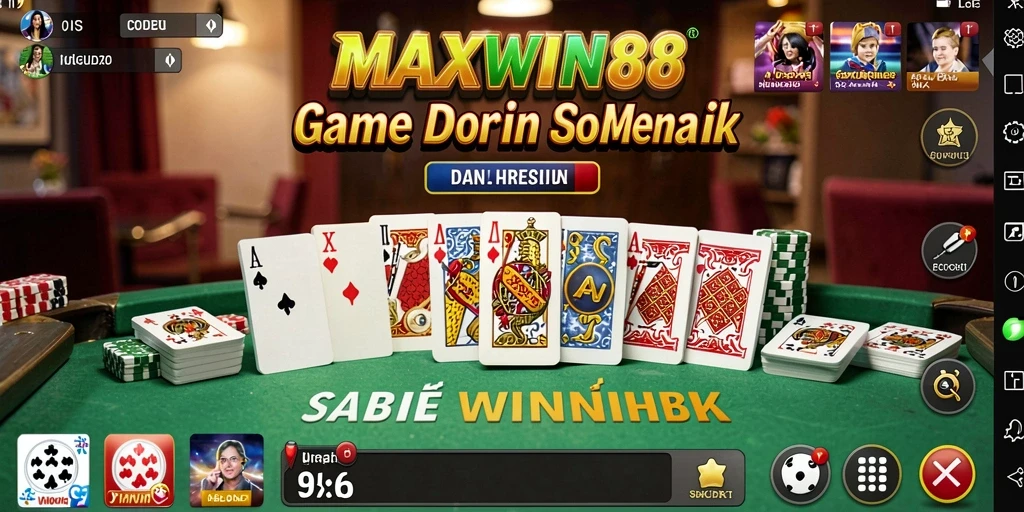 Tampilan gameplay menarik dari MAXWIN88 yang menampilkan permainan Domino.