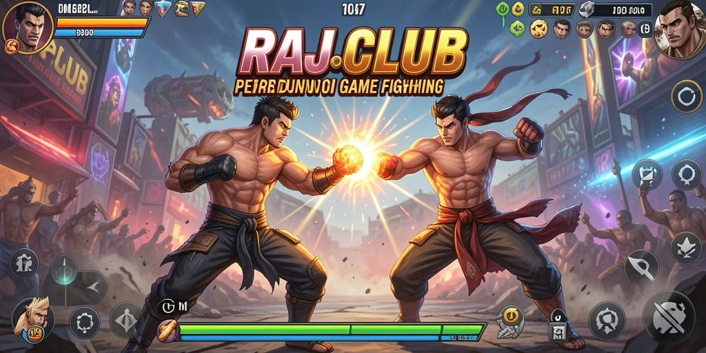 Tampilan utama gameplay RAJACLUB yang mendebarkan saat bertarung.