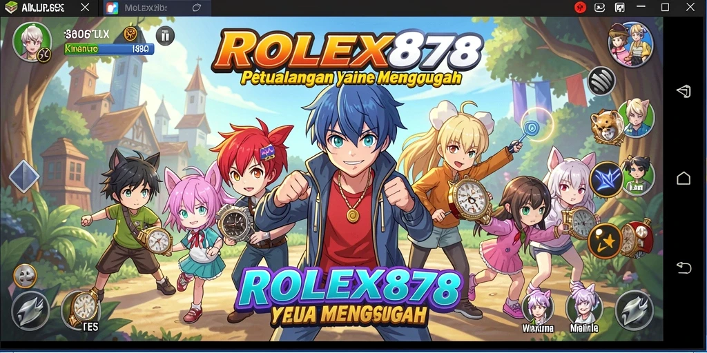 Tampilan gameplay menawan dari ROLEX878 dengan karakter anime yang mengagumkan.