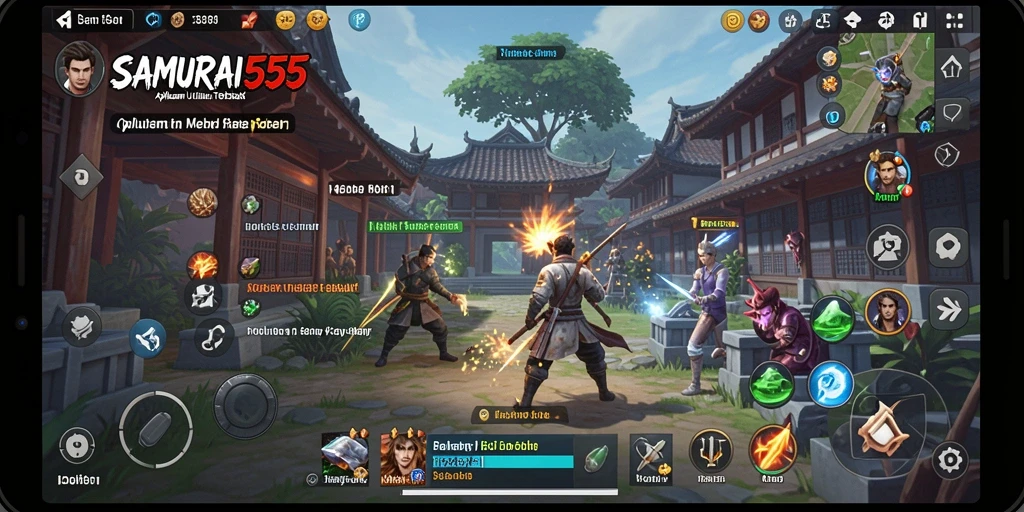 Tampilan antarmuka aplikasi SAMURAI555 yang sederhana dan efektif.