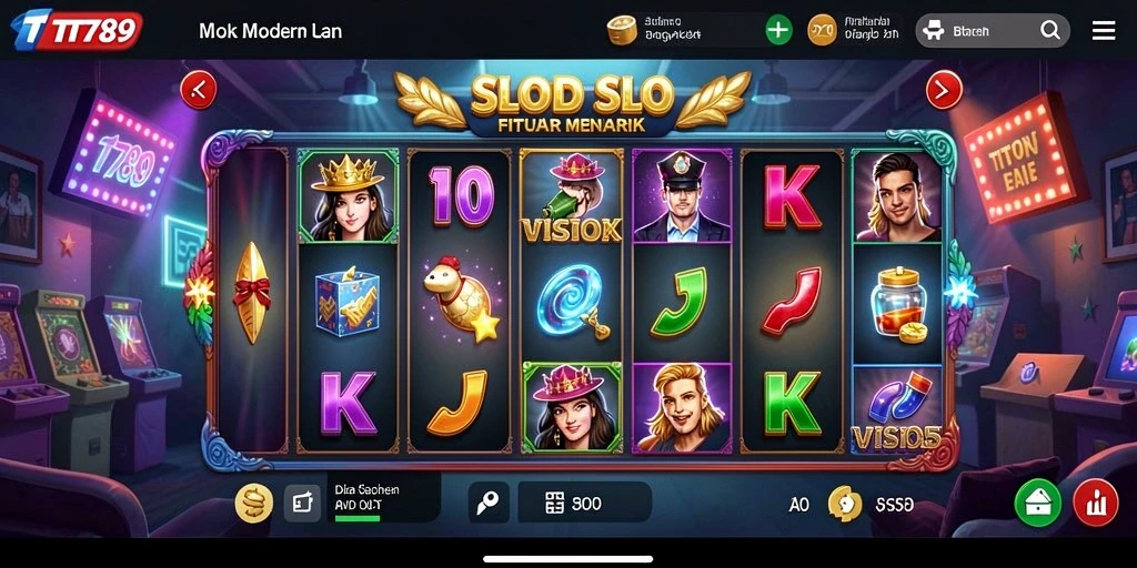 Tampilan gameplay Slot yang kaya warna dan interaktif dari TT789.