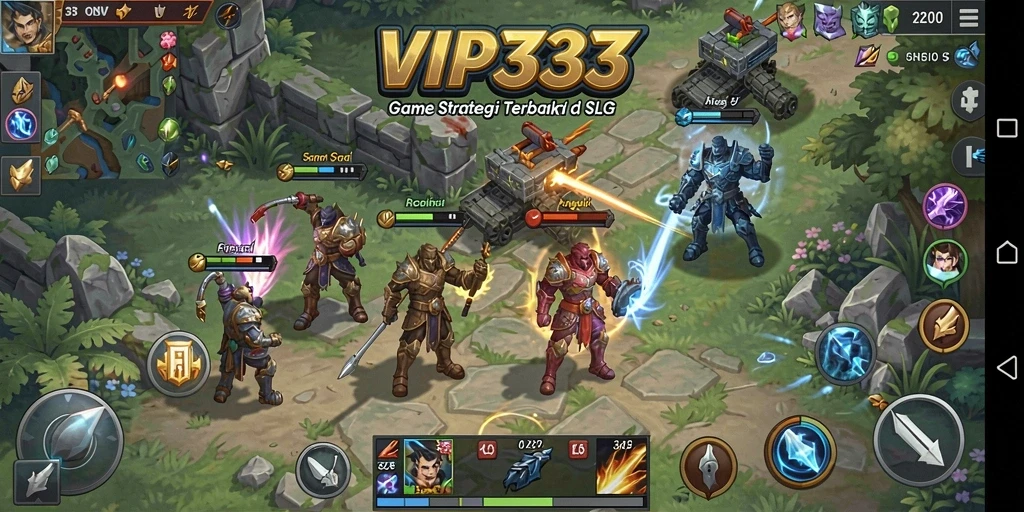 Tangkapan layar menunjukkan aksi strategi intens dalam VIP333.