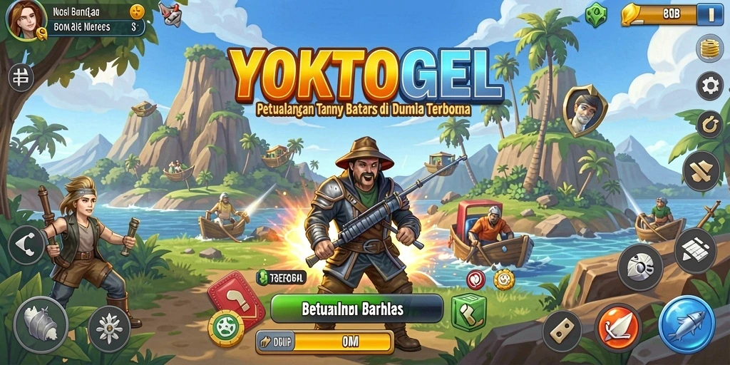 Screenshot gameplay YOKTOGEL menampilkan dunia yang luas dan menantang.